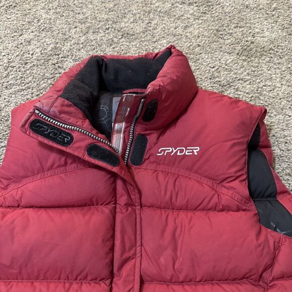 Spyder Vest Puffer Down Fill 700 Lightweight Outdoors Skiing Womens 6 Medium Red - Picture 2 of 9